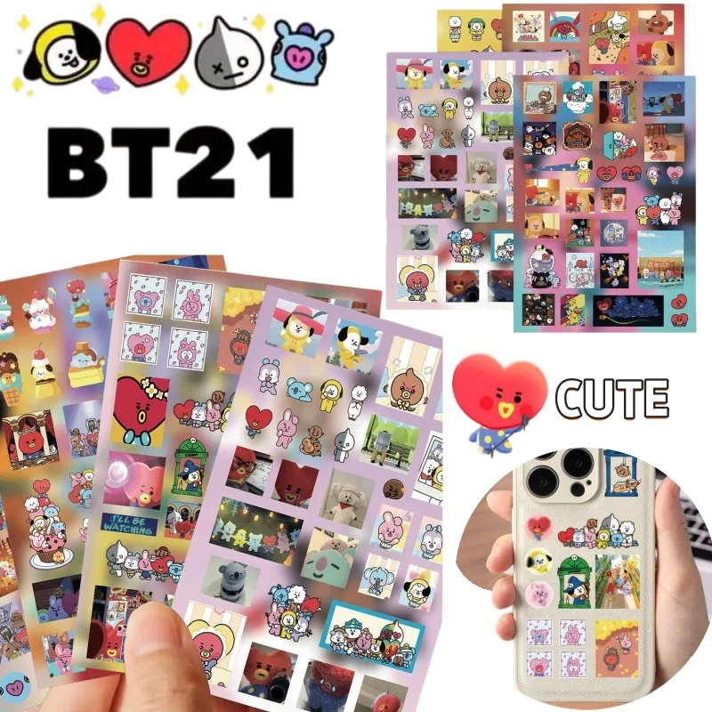 

Новые креативные стикеры BT21: мультяшные, милые, модные, высококачественные, персонализированные, водонепроницаемые, для телефонов, рабочих столов и ежедневников.