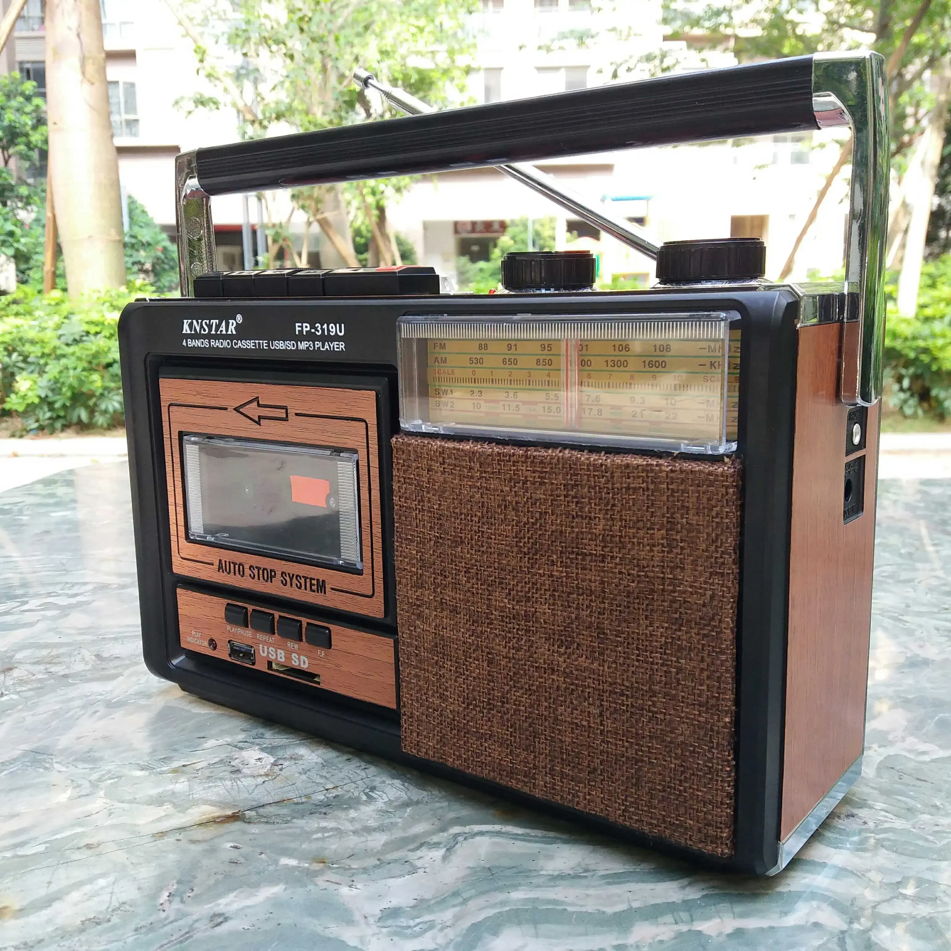 Retro Old-Fashioned Tape Machine Cassette Machine Radio Full Wave FM Medium Wave Short Wave King Recorder