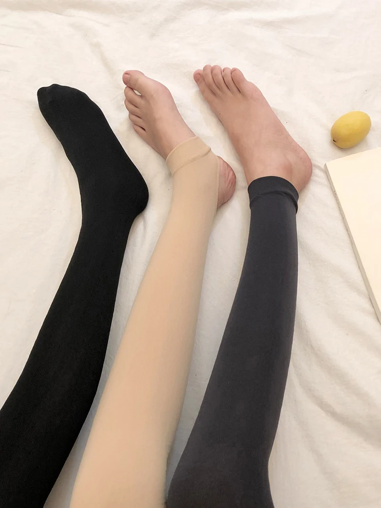 

Women's Fce Lined Ankle Length Trousers Tight Fit Slimming Leggings Casual mid Waist Seven Nine Points Pencil Pants