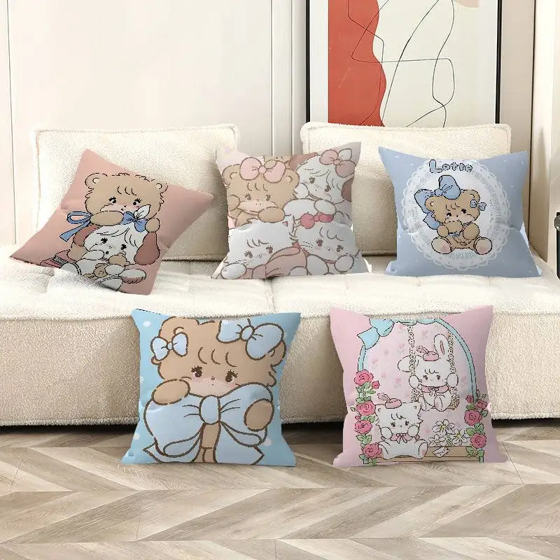 Cute M-Mikko I-Illustrations Pillowcase Toon Gift Cushion Cover Bedroom Home Sofa Chair Seat Decor Pillow Case