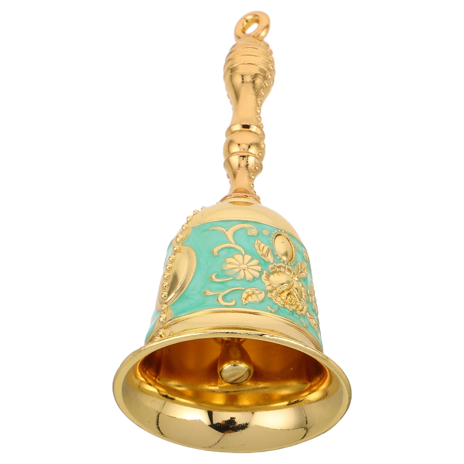 

Retro Hand Bell Vintage Metal Construction Resonant Sound for Classroom Restaurant Facility Use Service Bell Ring