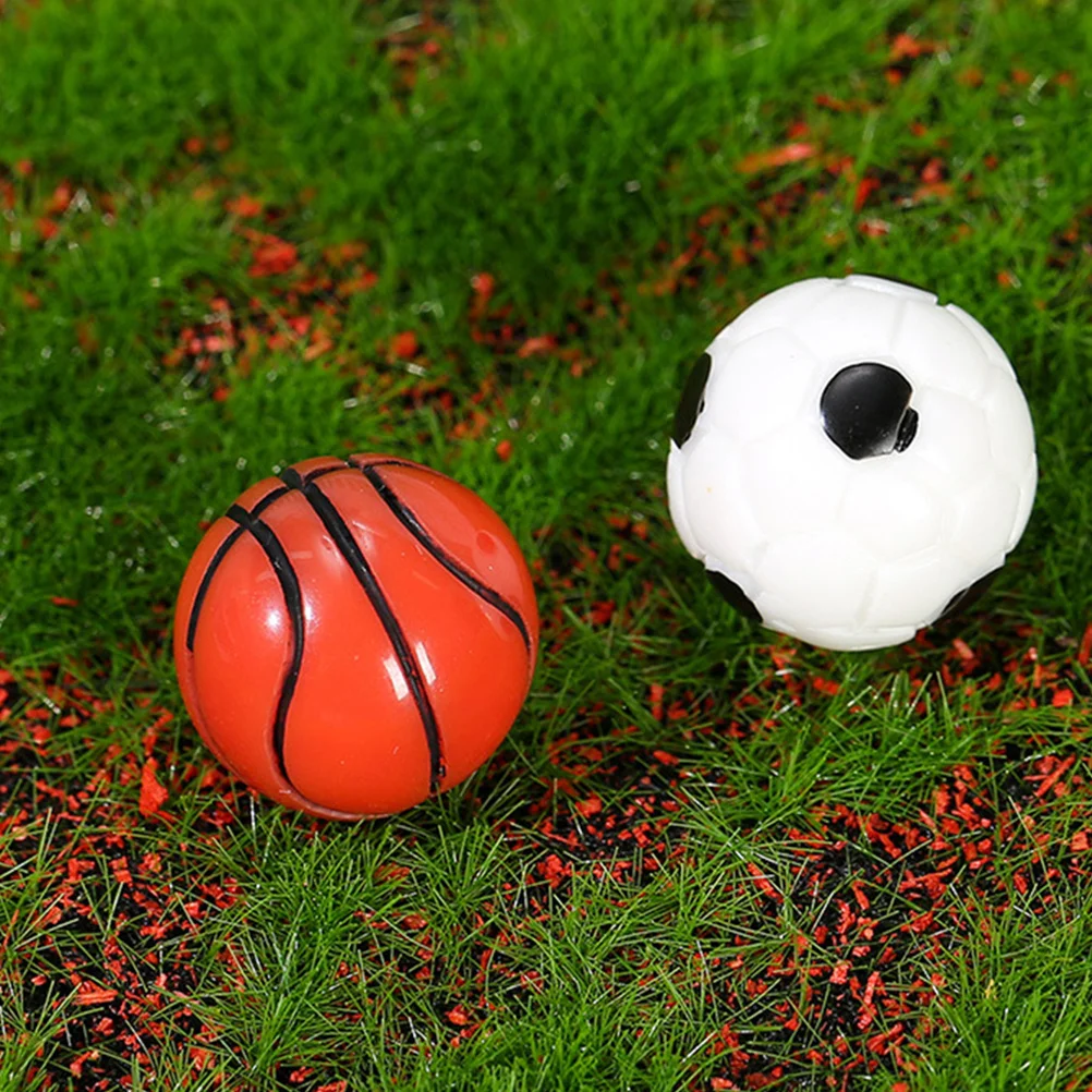 

12pcs Simulated Soccer Decors Miniature Sports Ball Diy Landscape Decor Bonsai Layout Ornaments Outdoor Accessory Mini House