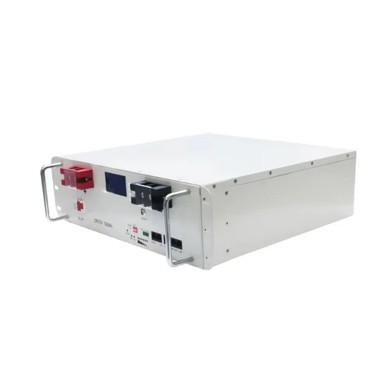 Akumulator Lifepo4 48V 51.2V do montażu w szafie rack, z wyświetlaczem LCD, BMS i CAN, do przenośnych stacji zasilania - opcje 100Ah 200Ah 300Ah