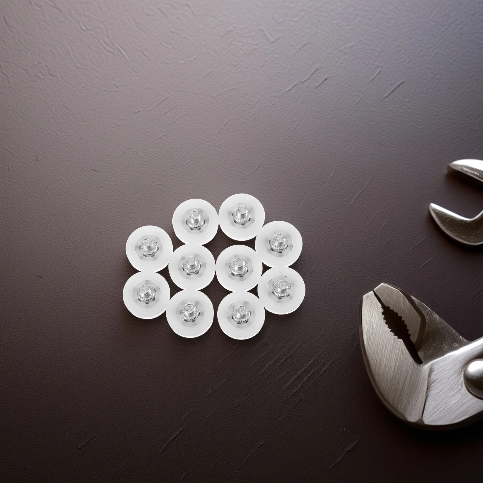 

10Pcs Nylon Sliding Drawer Rollers Heavy Load Bearing Wheels for Furniture Cabinet Document Storage Replacement Pulley