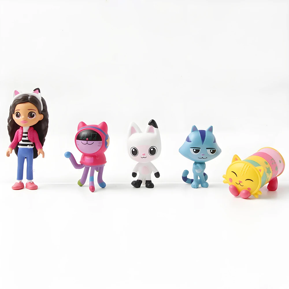 10/13pcs Anime Figure Gab Smiling Cakey Catrat Hug Doll Mercat Cartoon Action Figure Home Decoration Toy Gifts image 5