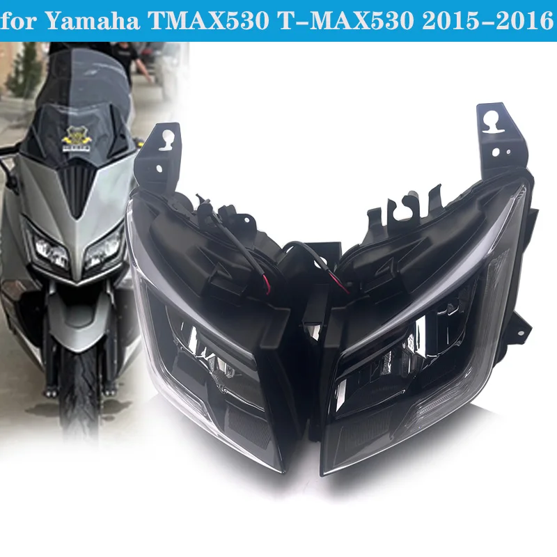 Head Lamp Light Assembly Motorcycle Headlight Fit For Yamaha TMAX 530 2015 2016 TMAX530 T MAX XP 530LED Headlamp 15 16