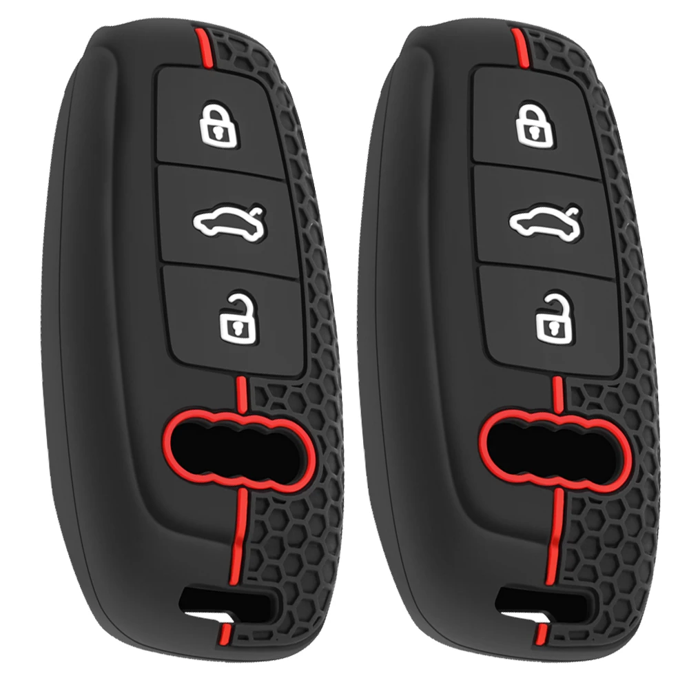 Silicone Car Smart Key Case Cover For Audi A3 8Y A4 A6 A7 A8 E-tron Q5 Q8 C8 D5 Auto Styling Protection Shell Holder Accessories