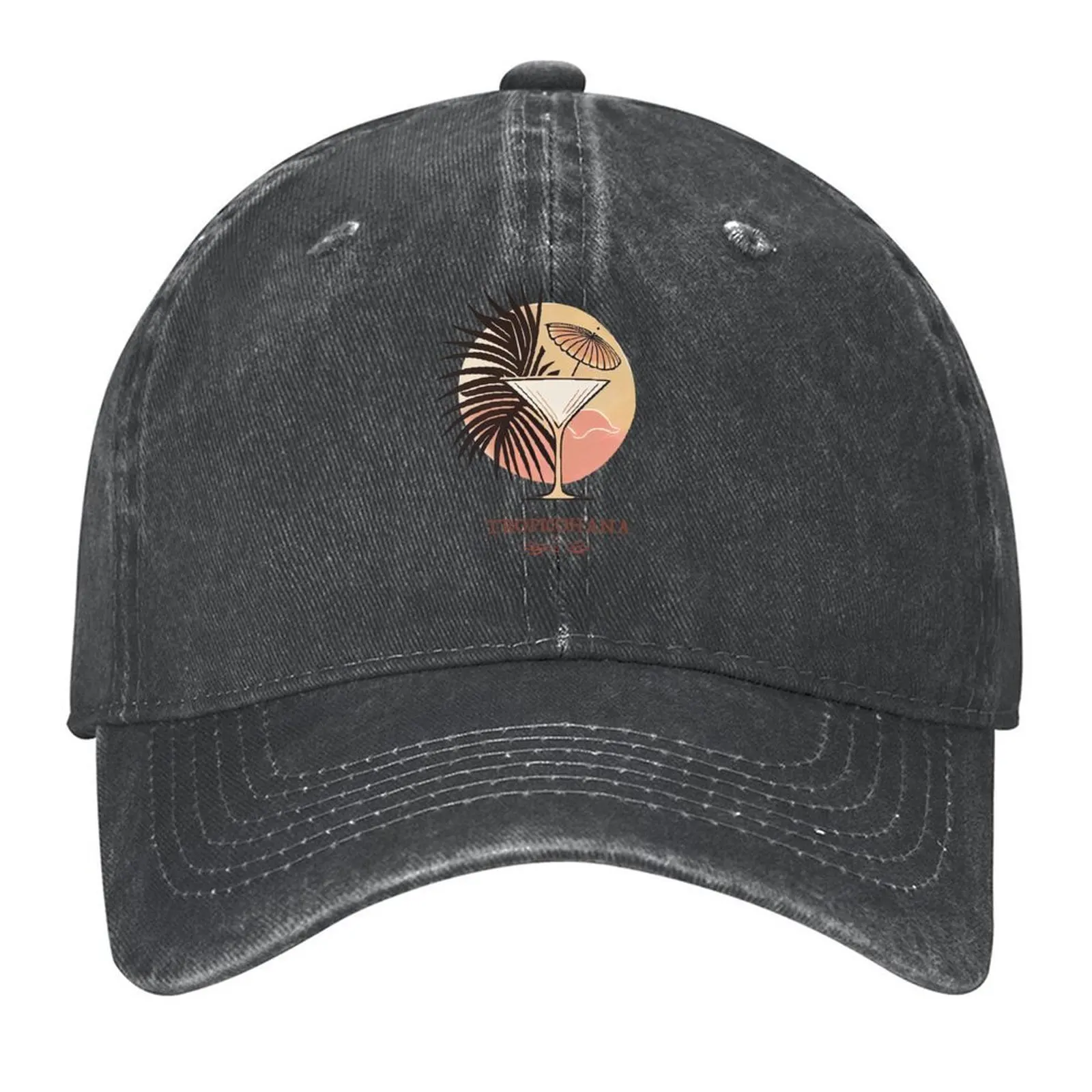 

Iconic Palm Cocktail Logo Baseball Cap luxury woman cap Visor golf hat genuine Golf For Women Men's