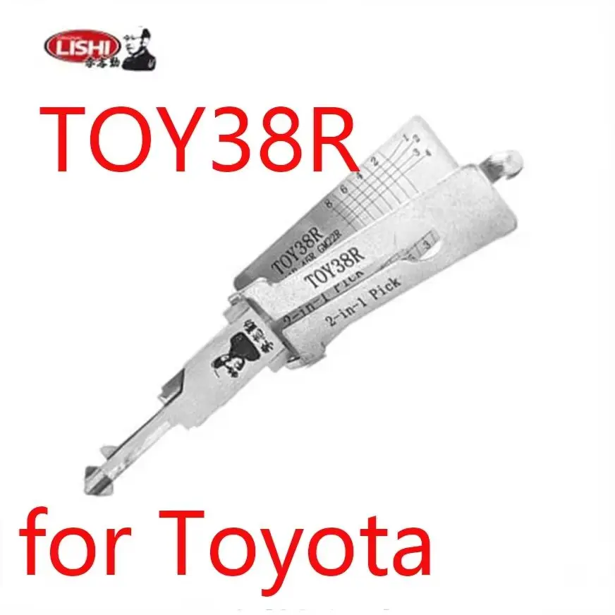 

2026 Lishi 2-in-1 Pick/Decoder Tool for Toyota TR40 TR44 B72 TOY38R - Locksmith Professional Car Key Making Equipment