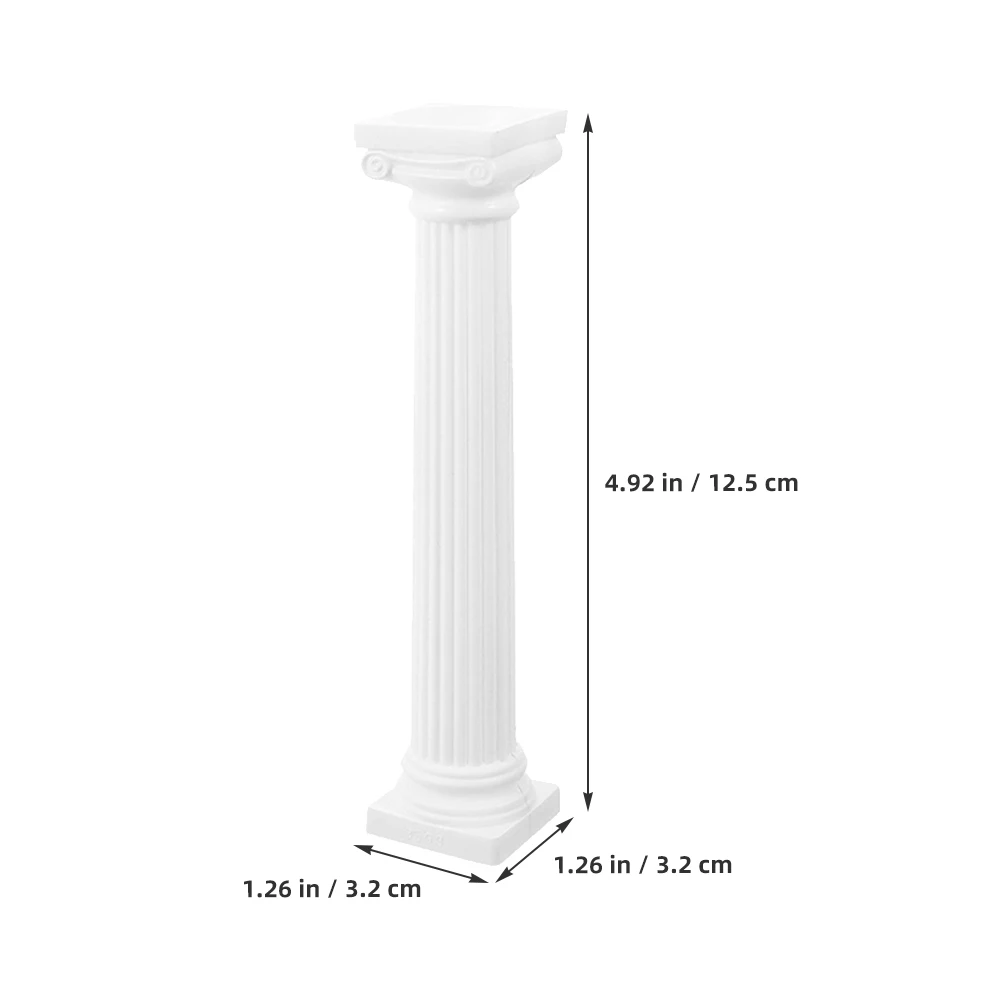 

4 Pcs Roman Column Decoration Decorations Statue Artistic Pillar Mini Pillars Ornament Stand Greek Building