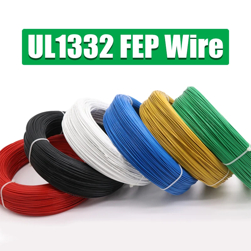 

5/10M UL1332 PTFE Wire 30/28/26/24/22/20/18/16/14/13/12/10 AWG FEP Insulated High Temperature Electron Cable For 3D Printer