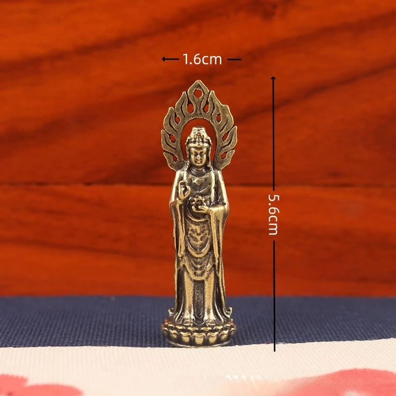 Guanyin-Statue, Heimdekoration, Figur, Buddha-Statue, Ornamente, Buddhismus, Tempel, Geschenke, Guanyin, kleine Bronzeware, Metallhandwerk – Detail 4