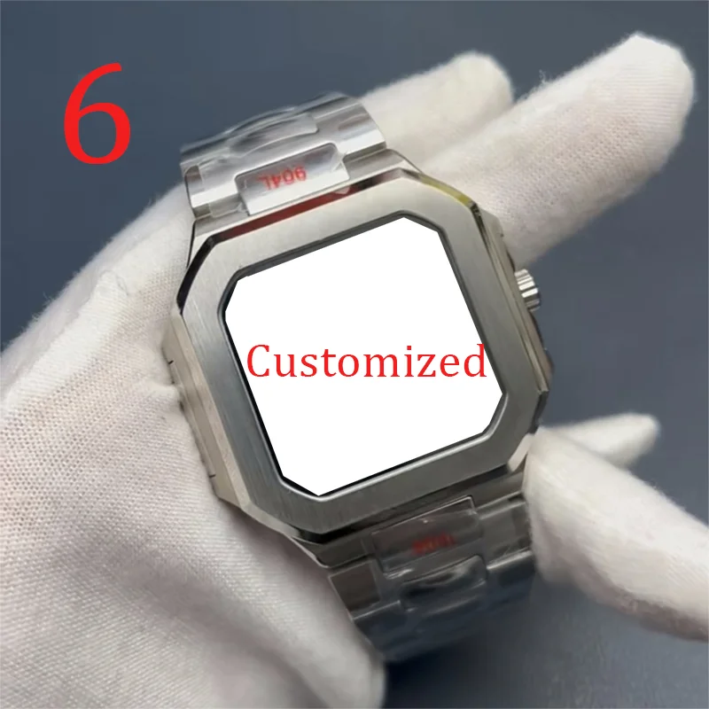 ساعة رجالية كوارتز مستطيلة، ساعة فاخرة راقية، ساعات يد ميكانيكية كلاسيكية رفيعة للغاية يمكن تخصيصها