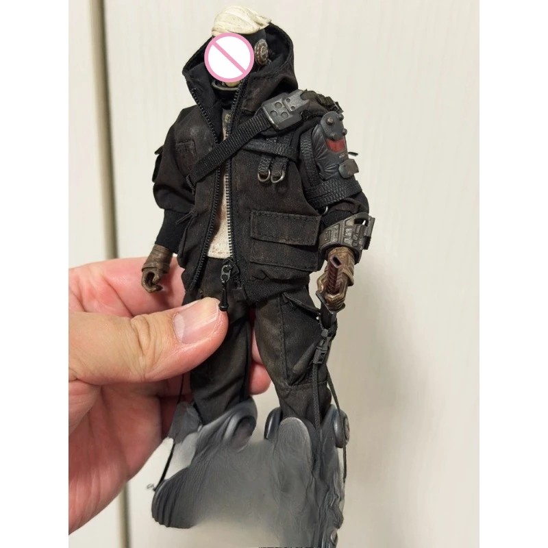 Maßstab 1:12, modische, trendige Jacke mit Reißverschluss und Kapuze, Beinstrumpfhose, Kleidungsmodell für 6-Zoll-Soldaten-Actionfiguren, Puppenkörper-Zubehör