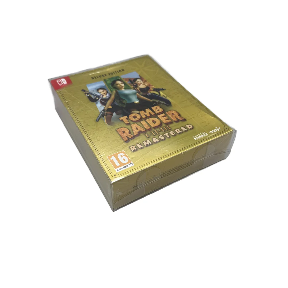 PET Box For PS5 NS WITCH Tomb Raider I-III Remastered Replacement Shell Collect Display Case Transparent Protector Accesorios