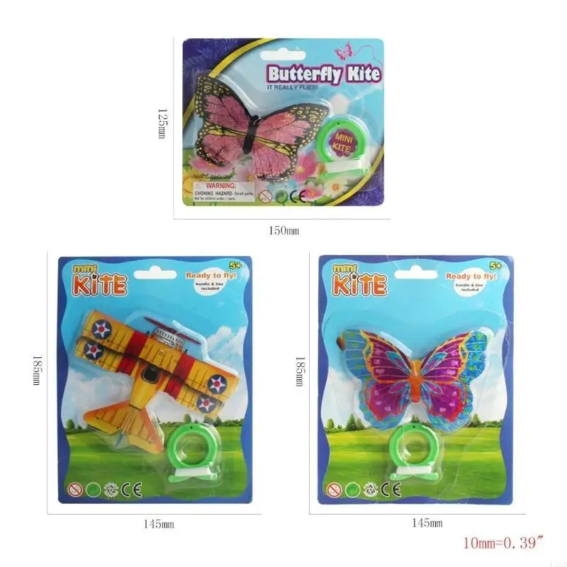 F62D Cartoon Insect Aircraft Mini String String Flying Kites Toy Children Regalo aire libre