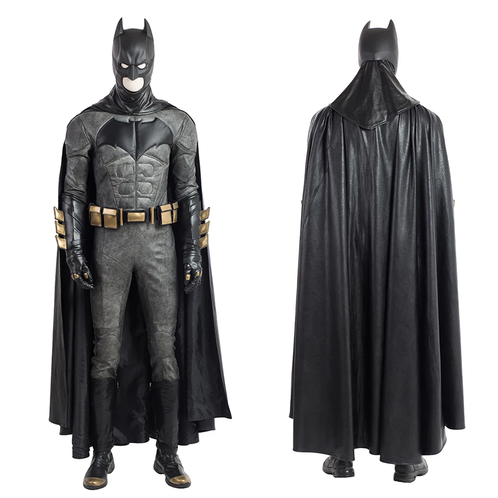 High Qualit The Bat Cosplay Costume Top Pants Cape Mask Bruce Wayne Outfit for Men Halloween Carnival Party Suit Custom Made