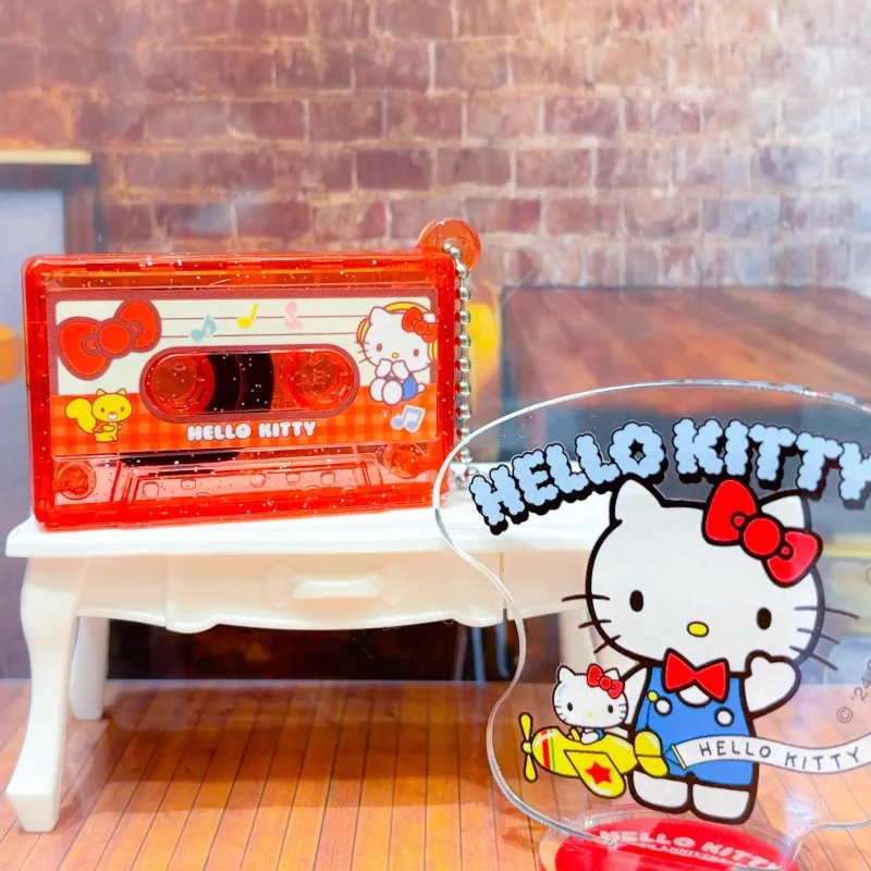 مرحبا كيتي القرفة دور الشريط النمذجة قلادة Gashapon Kawaii عمل نموذج لجسم اللعب