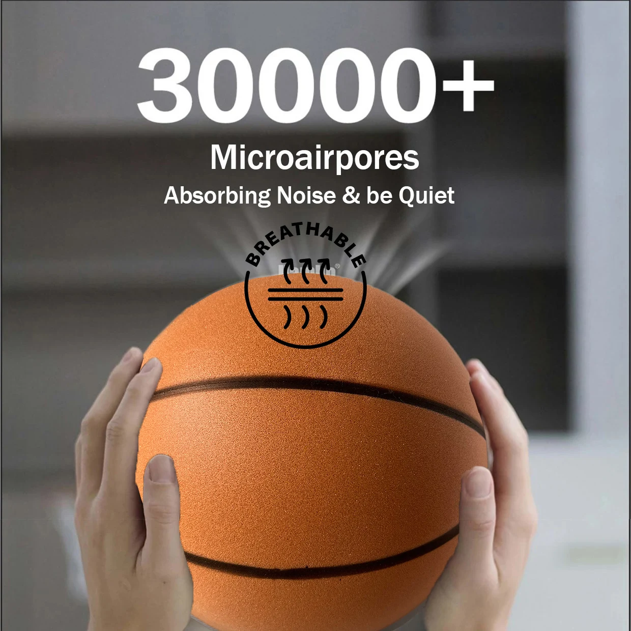 Mute Bouncing Basketball Dia 24cm Indoor Dribble Practice Size 7 Silent Basketball Bounce Quiet Soft Foam Ball No Noises at Home