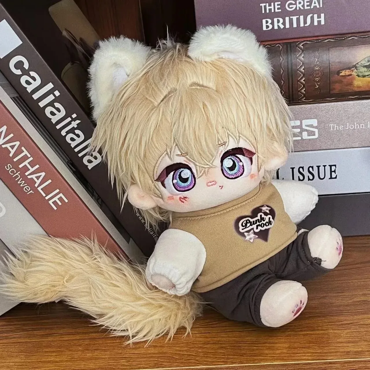 게임 혼카이 스타 레일 어벤츄린 동물 귀 꼬리 몬스터, 귀여운 부드러운 몸 원피스 업 코튼 인형 베개 코스프레, 20cm