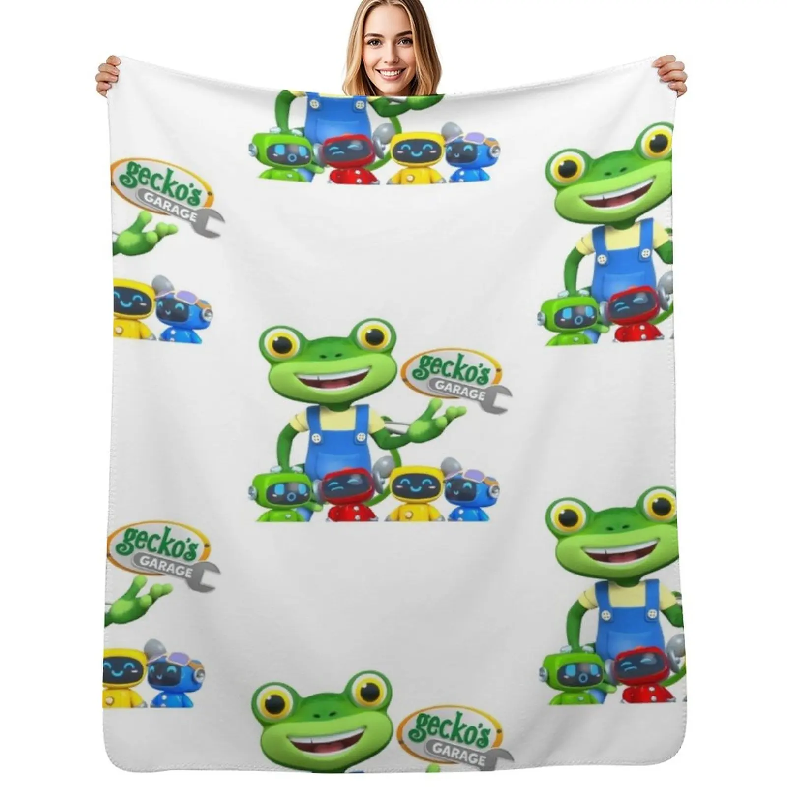geckos garage Throw Blanket Furry Summer Beddings Single decorative Decorative Sofas Beach Blankets