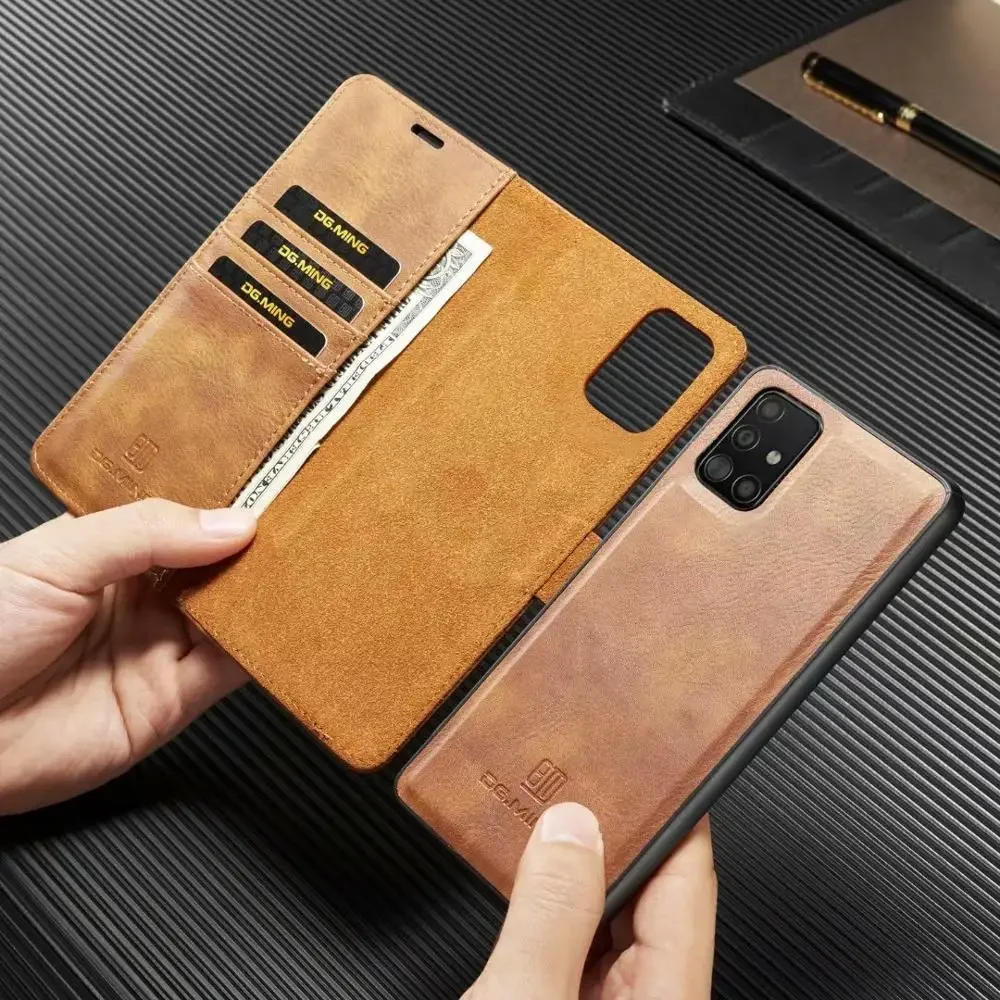 2 in 1 Cover For Samsung Galaxy A55 A35 A15 A51 A36 A16 A56 A54 Leather Case Separable Magnet Flip Book Cover A52S A52 A72 Bags