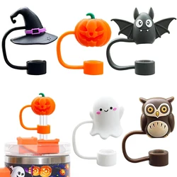 5Pcs Halloween straw Cover cap for stanley cup silicone straw Topper for 10mm straw Dust-Proof Reusable straw Tips for Tumbler