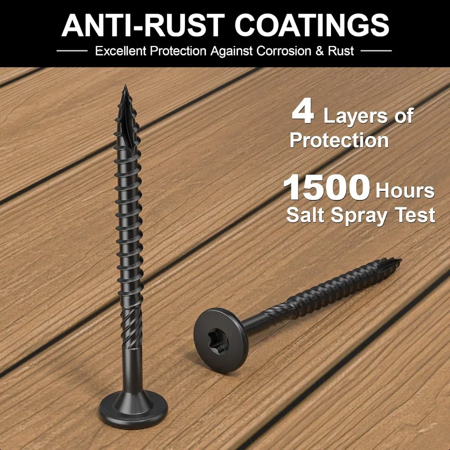 8 Polegada parafusos de deck ao ar livre resistentes 50 pçs estrela drive deck parafusos de madeira resistente à ferrugem para madeira log paisagismo