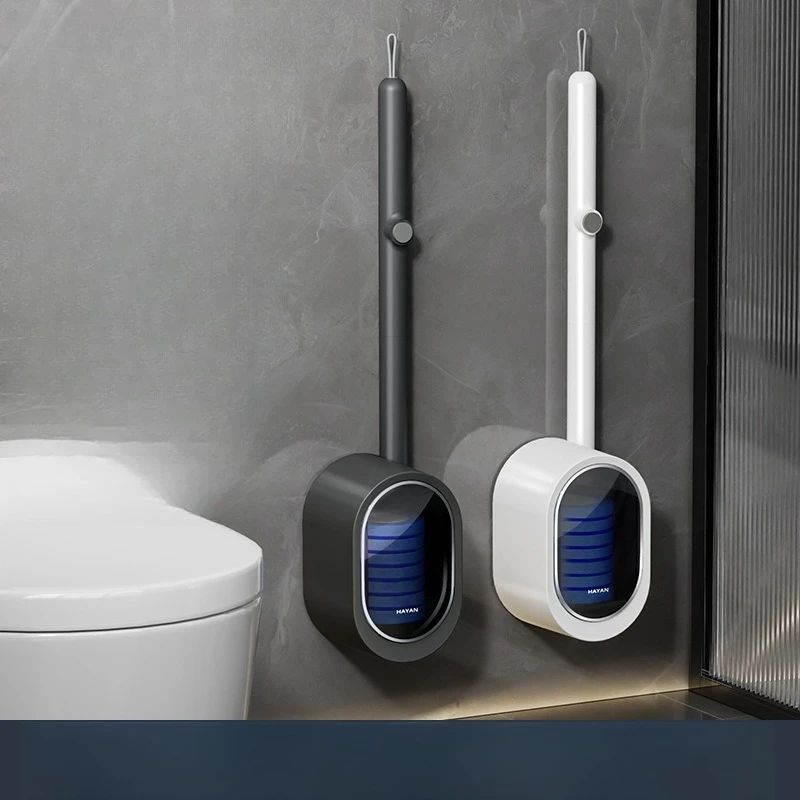 

Одноразовая щетка для унитаза без сверления отверстий - портативная и моющаяся щетка для ванной комнаты для настенного крепления - щетка для чистки унитаза