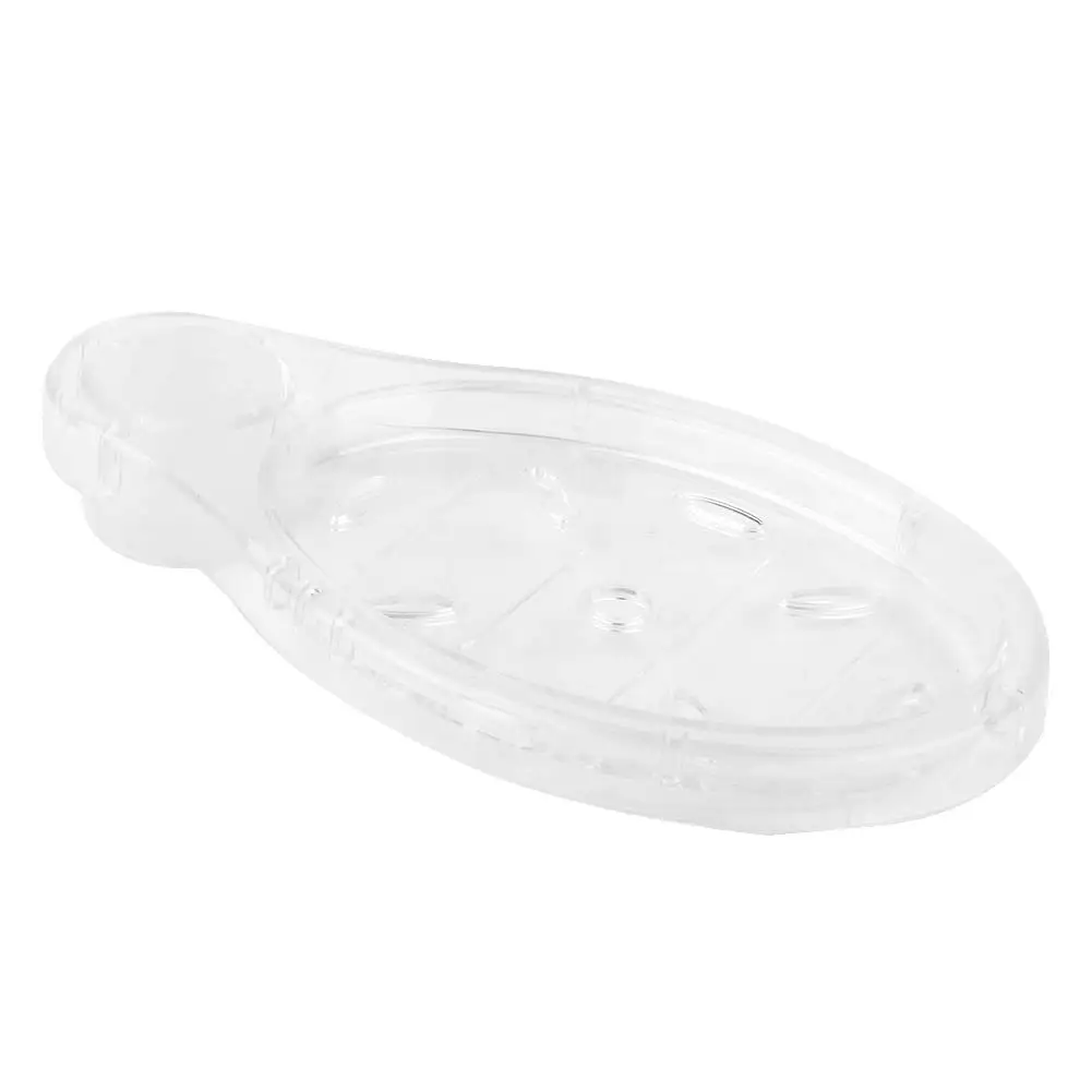 Transparent Acrylic Soap Dish with Drainage Hole - Round Tray Holder for 2 .5cm Lifting Rod - Shower Storage Solution