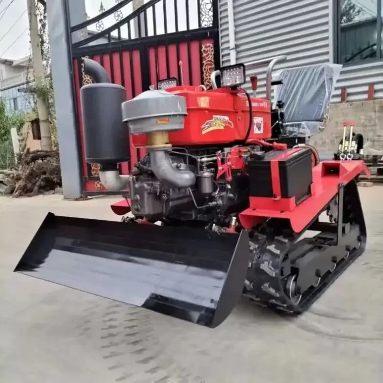 25Hp35hp traktor trek Mini, buldoser kemudi putar untuk pertanian dan Orchard Tillers