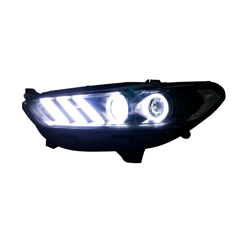 Farol para mondeo faróis 2013-2016 fusão led original drl bi xenon lente alta baixo feixe de estacionamento