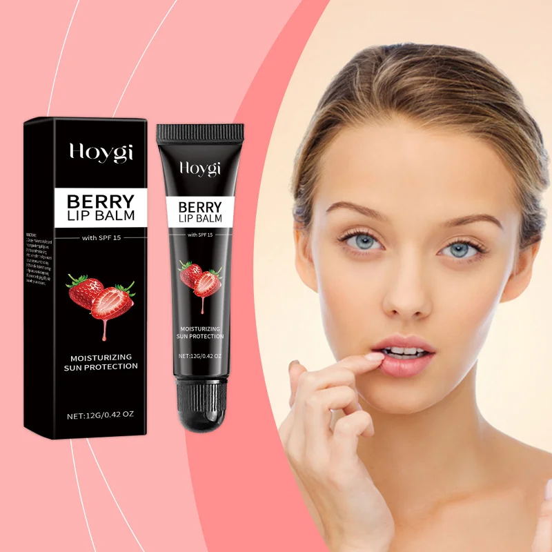 

Berry Tinted Lip Balm - Shea Butter & Strawberry Extract - 12g Moisturize, Smooth Lines & Add Natural Rosy Tint