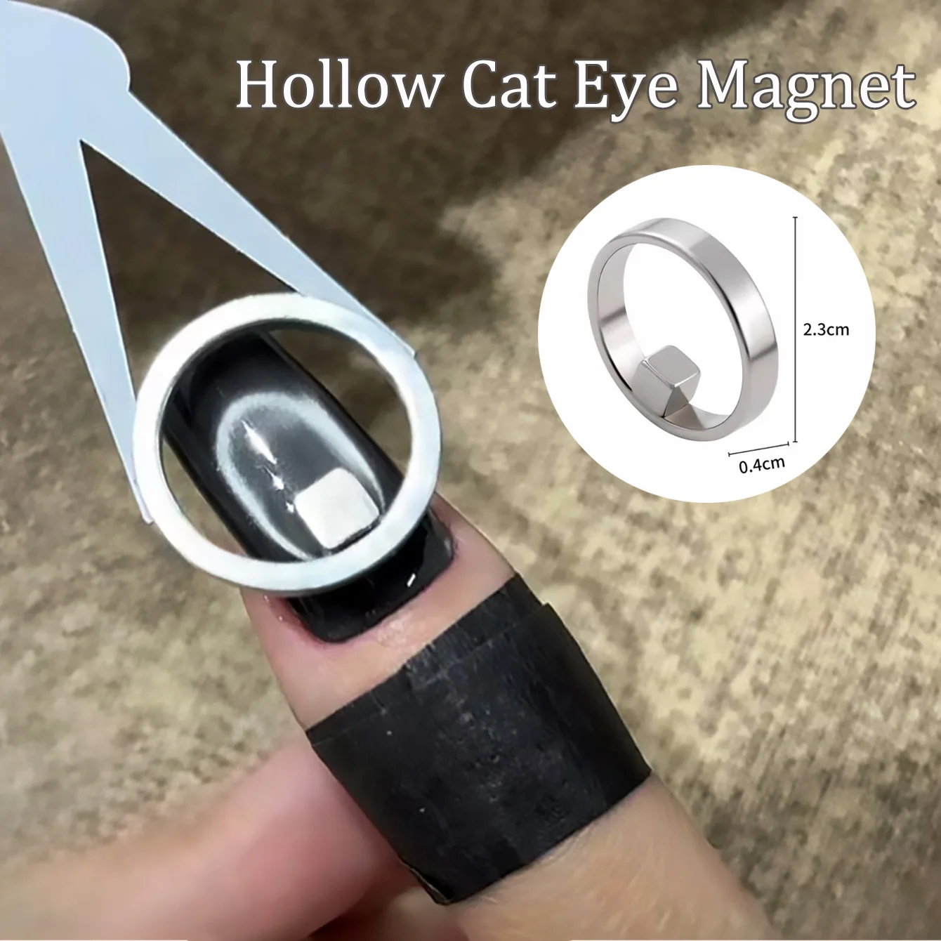 

New 3-second Suction Hollow Cat Eye Nail Art Magnet 2026 Poular Powerful Circular Magnet Suction Hole Cat Eye Auxiliary Tool