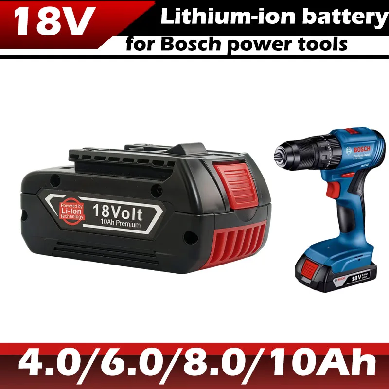 

Hot Selling 100% Original 18V Lithium Ion Power Tool Battery 10Ah Suitable for Bosch GBH GDR Replacement Lithium Ion Battery