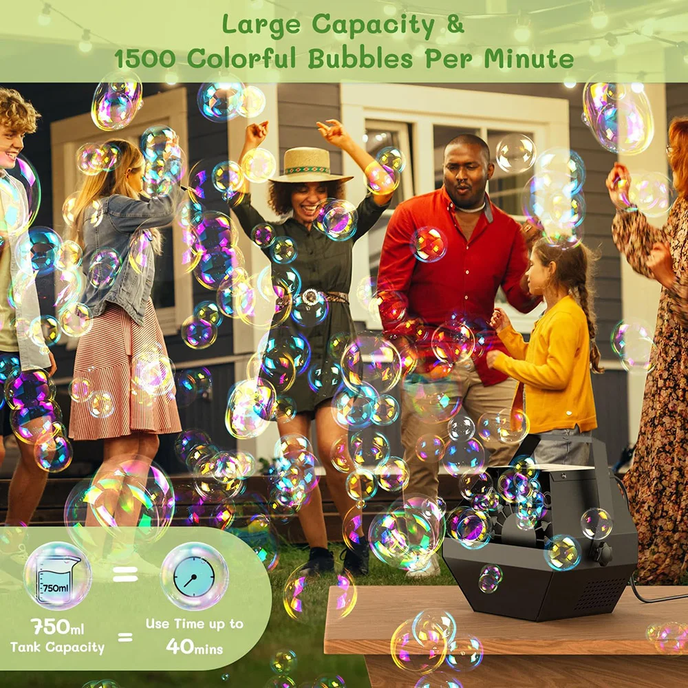 DJ Disco Stage Party Mini Bubble Machine Wedding Festival Ambience Toys Bubble Maker Machine Remote Control Battery Model