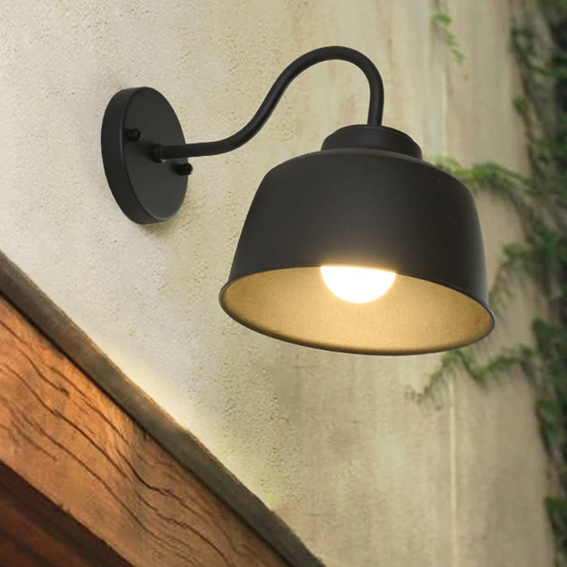 

American Retro Industrial Outdoor Doorway Wall Lamp Balcony Outdoor Courtyard Terrace Corridor Aisle Waterproof Wall Sconce Bra