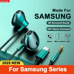 Nuevo tipo c 3,5mm auriculares intrauditivos con cable estéreo Hifi auriculares deportivos de música auriculares manos libres con micrófono HD para Xiaomi Samsung