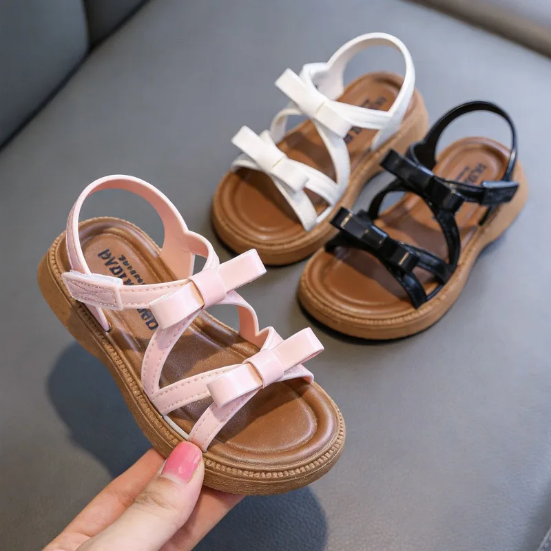 

1-10Y Baby Girls Sandals Summer Children's New Cool Fashion Princess Cute Versatile Shoes for Students Flat Sandal Casual Shoe