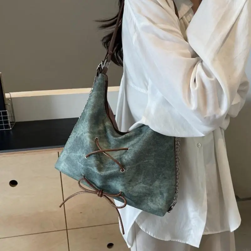 

63HC Trendsetting Student Underarm Purse with Ample Space Jeans Shoulder Backpack