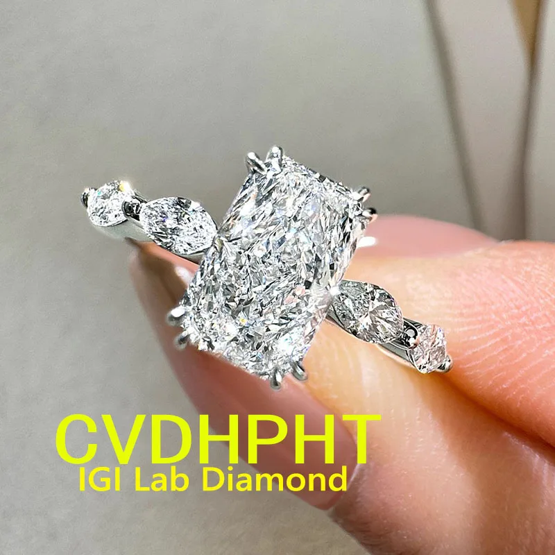 1-5 Carat 14K Solid gold Ring Fine Jewelry  Engagement Ring with D/E Certificate IGI  Diamond Wedding Ring for Women