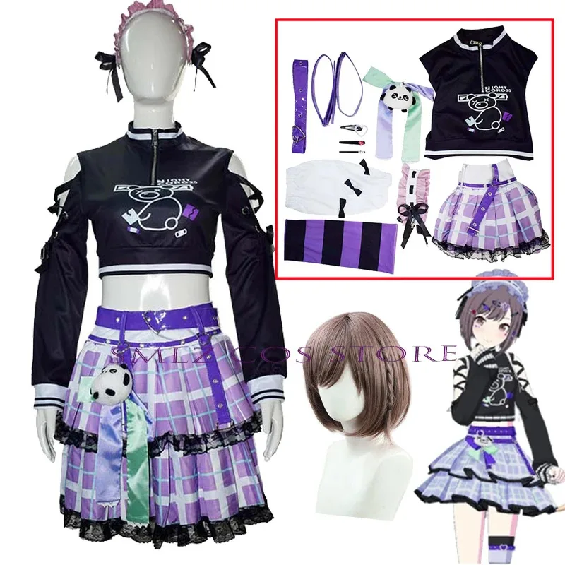 

Shinonome Ena Cosplay Anime Project Sekai Colorful Stage Costume Uniform Wig Ena Lolita Dress Halloween Party Outfit for Women