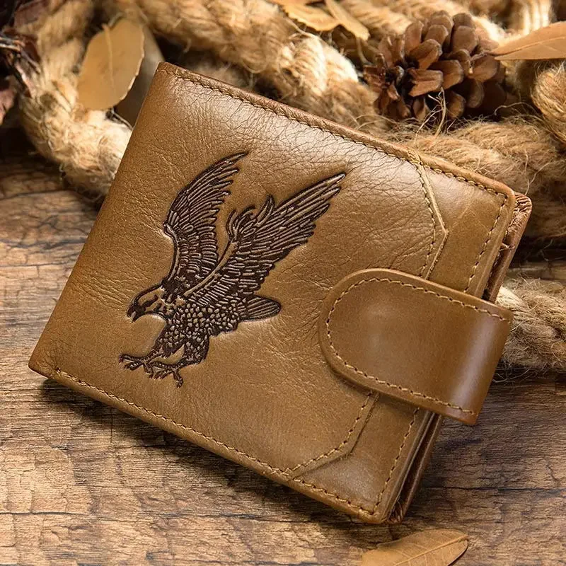 Fashion Men's leather wallet short multi-functional men's coin multi-slot first layer cowhide purse male money clip