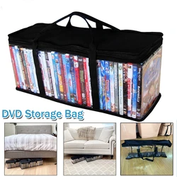 Large Clear Holds DVD CD Storage Holder Easy Zip Closure Carry Bag Organizer