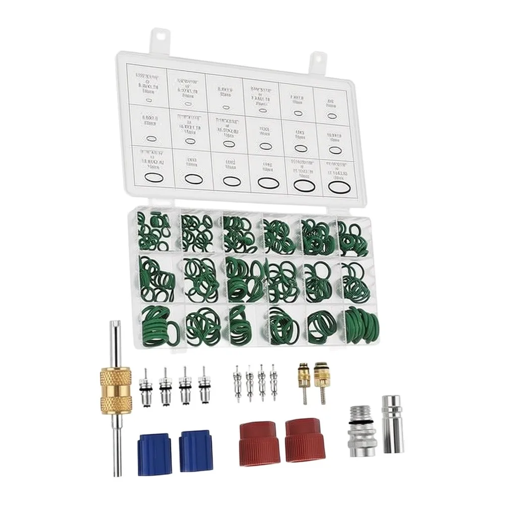Automotive O-Ring Assortment Auto AC Repair Kit Stainless Steel Components Robust Brass And Aluminum As Shown In The Picture
