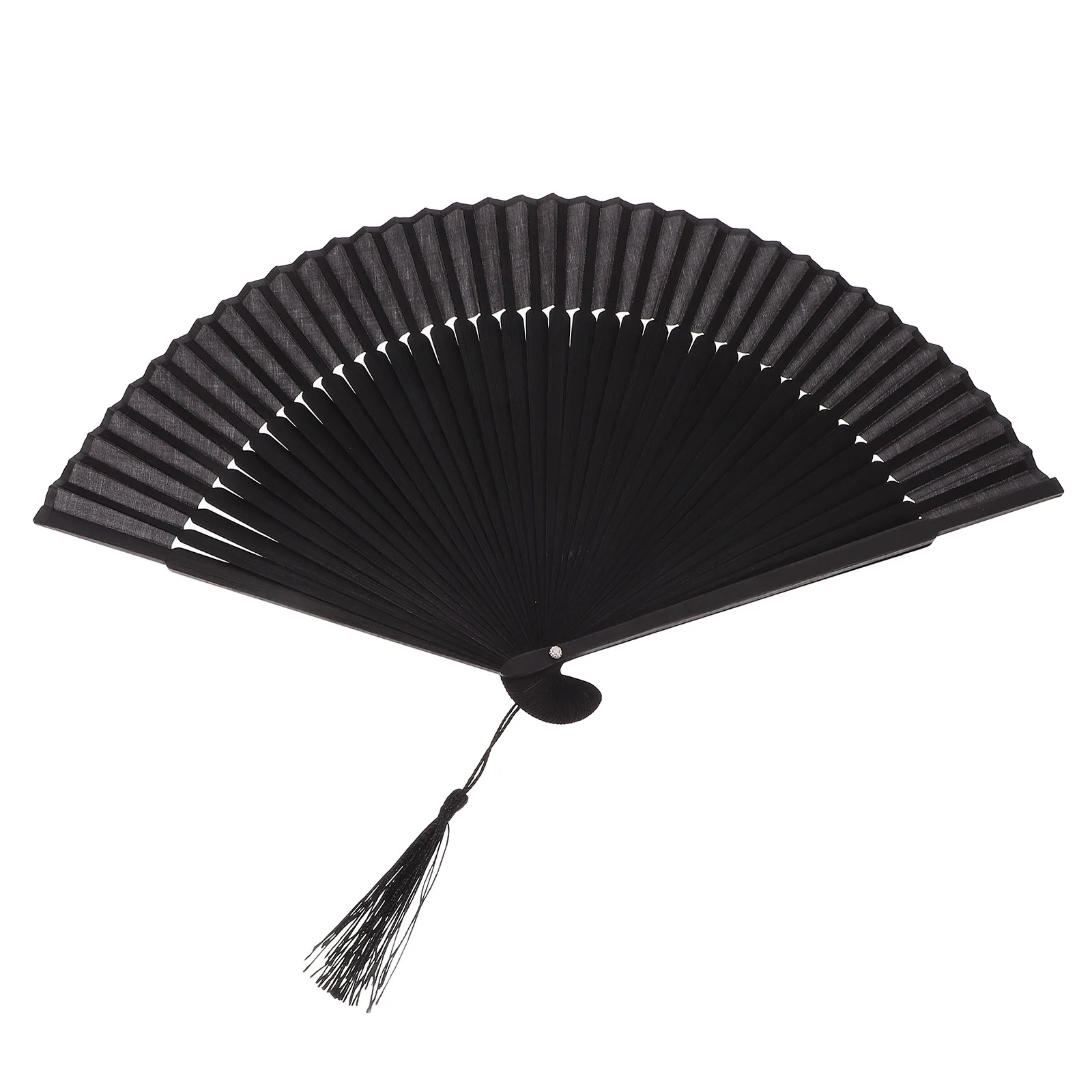 

Black Folding Vintage Style Hand For Party Dance Performance Prop Foldable Fan Gift Travel Photography Decorative Fan