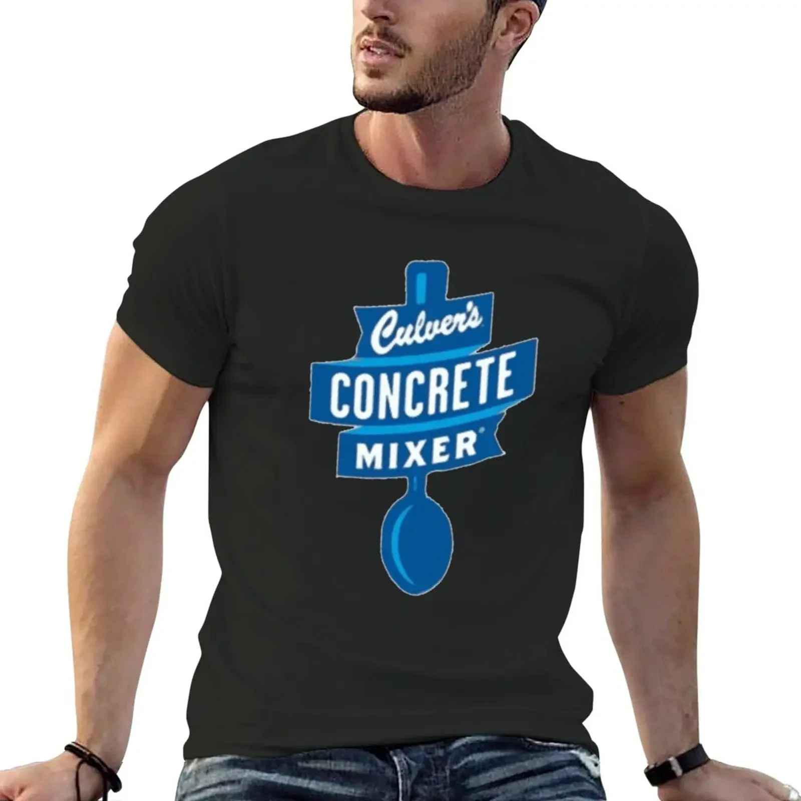 Culver_s Concrete Mixer Logo T-Shirt oversized Aesthetic clothing anime plain black t shirts men