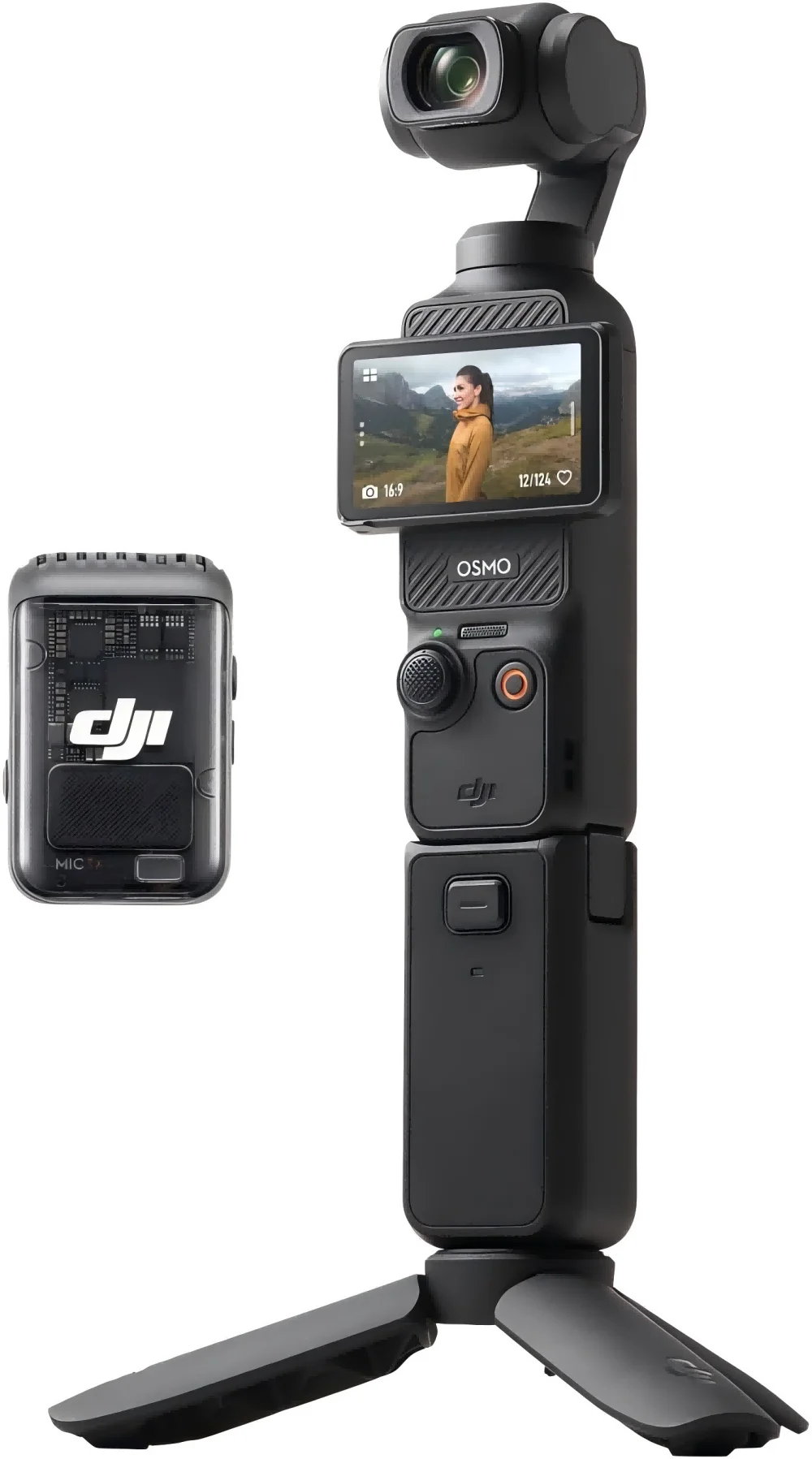 

Digital camera battery handheld power bank handle suitable for DJI Osmo Pocket 3 photography, with a built-in Type-C cable.