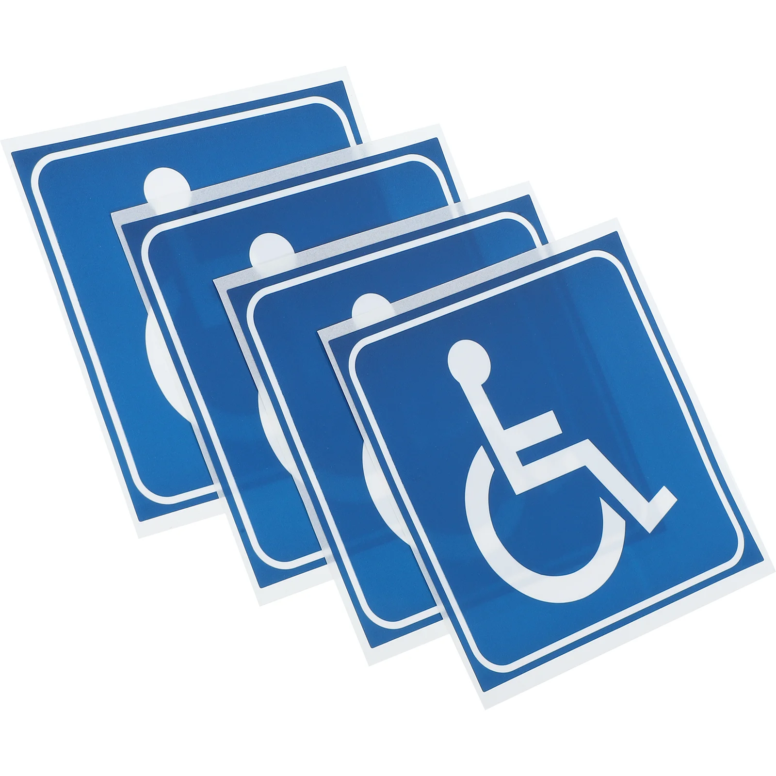 

4 Pcs Wheelchair Sign Handicap Symbol Stickers Signs Vehicle Adhesive Disabled Decals Truck