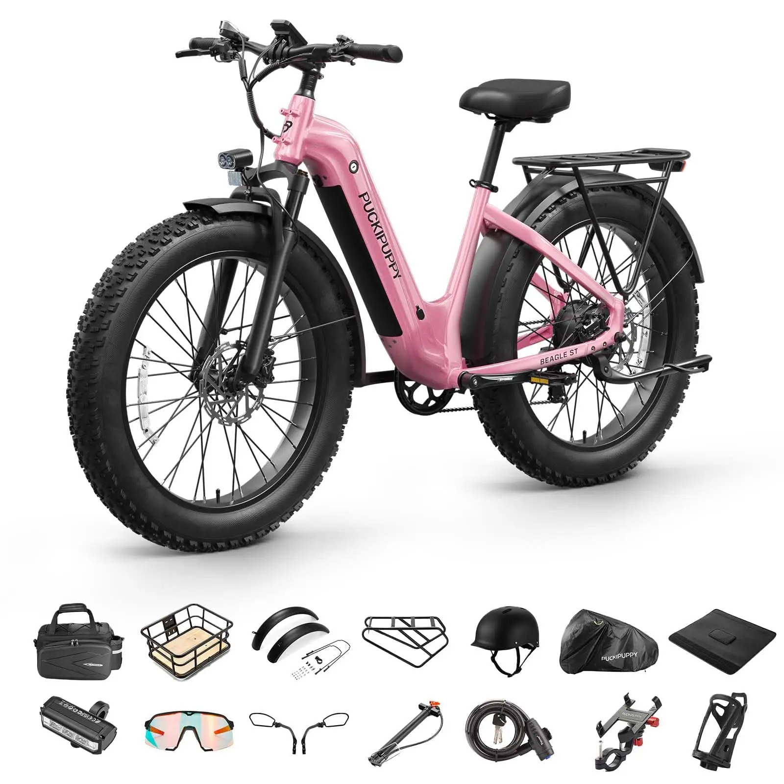 

PUCKIPUPPY Beagle ST Electric Bike For Adults With Luxury Accessory Pack And Extra Batteries Electric Mountain Hunting EBike